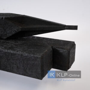 Paal V -  8x8x250 cm, zwart