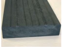 KLP® Deckplank inclusief 2 zwarte gripstrips 20x4,7x390 cm