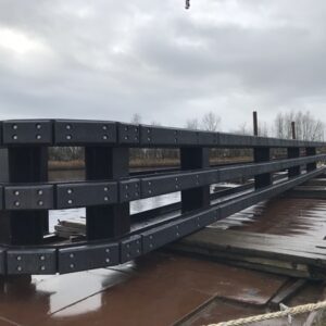 Gording KLP- 16x8x400 cm (2 Vellingkanten), zwart