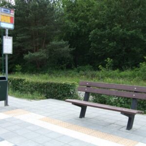 KLP® Banken met rugleuning 180 x 45 cm bruin