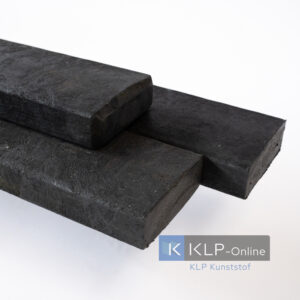 KLP® Bankplank zonder strip 4x12x180 cm zwart